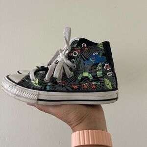 Converse Kids Black High-Top Sneakers with Bug Design 🐛